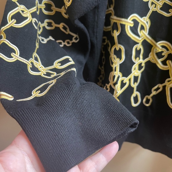 Zara Knit Gold Chain Print Sweater - Picture 7 of 12